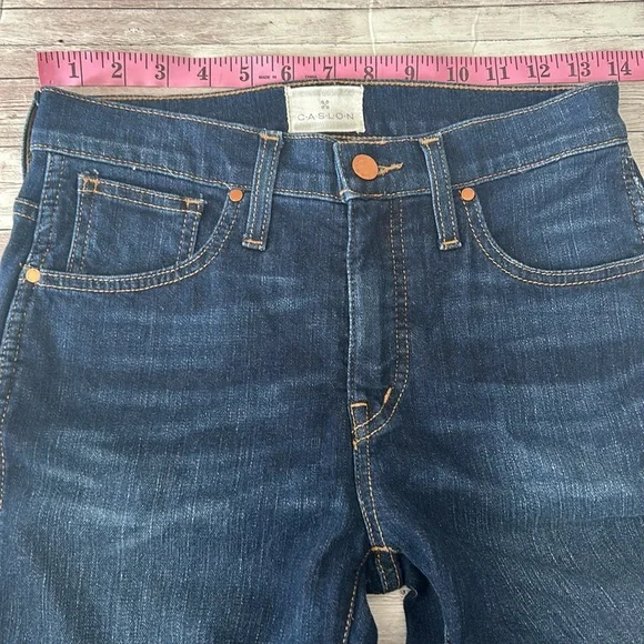 Caslon High Rise Straight Leg Dark Wash Jeans - Picture 4 of 10